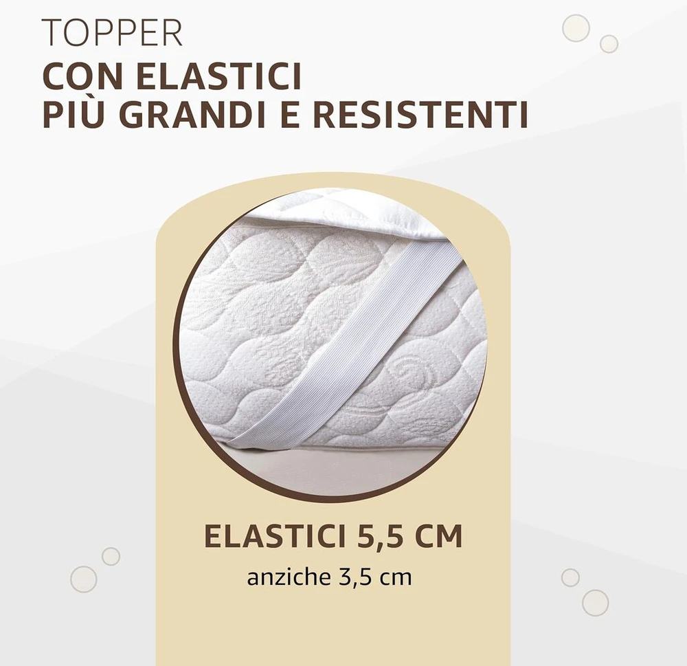 Lova Čiužinio antčiužinis 120x190 cm, itališkas, su elastingomis juostomis