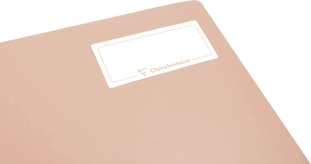 Clairefontaine 971775c - Koverbook Blush sąsiuvinis su sąsagomis, polipropileno viršelis, dviejų atspalvių nepermatomas, 21 x 29,7 cm, 48 lapai, linijomis, violetinė / žalsvai geltona, 1 vnt.