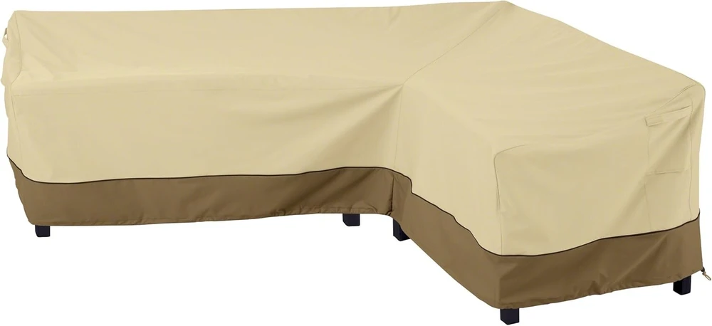 Classic Accessories uždangalas kampinei sodo sofai Porch Cover Pebble / Bark / Earth (264cm dešinė pusė)