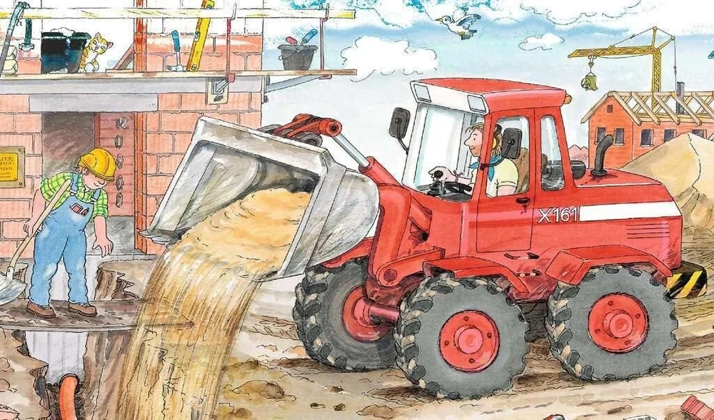 Ravensburger mano ekskavatorius 15 detalių dėlionė