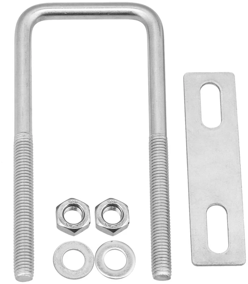 Cnbtr m8 304 kvadratinis u formos varžtas ašies plokštės u formos varžtų rinkinys 45 mm plotis x 120 mm aukštis