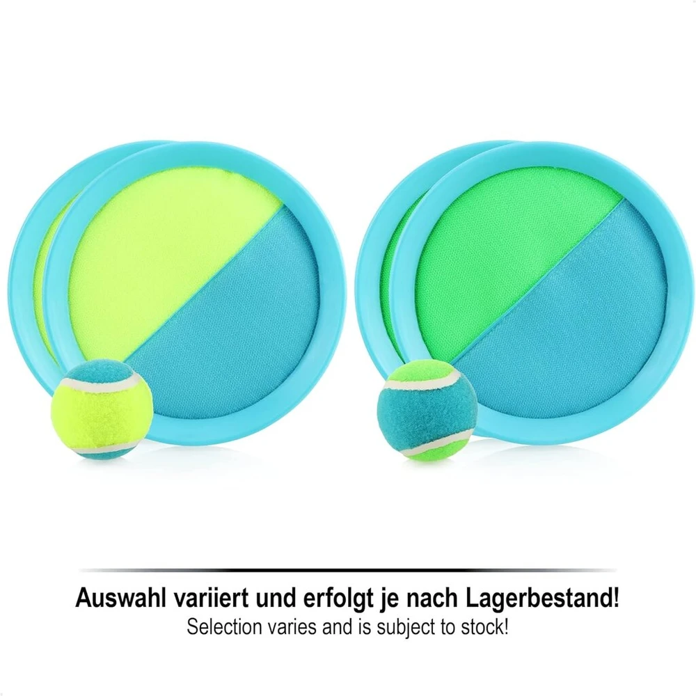Com-four® 6 dalių gaudymo žaidimo rinkinys - paplūdimio žaislas su gaudymo diskais ir metimo kamuoliukais - velcro kamuolio žaidimas su lipnia plastikine danga - metimo žaidimas viduje ir lauke [pasirinkimas skiriasi] (6 dalys -