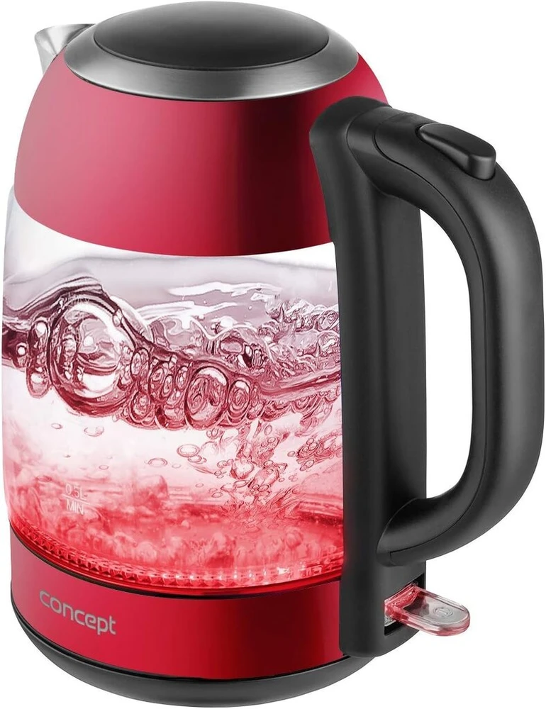 Concept Hausgeräte stiklinis virdulys su 1,7 l talpa, su filtru