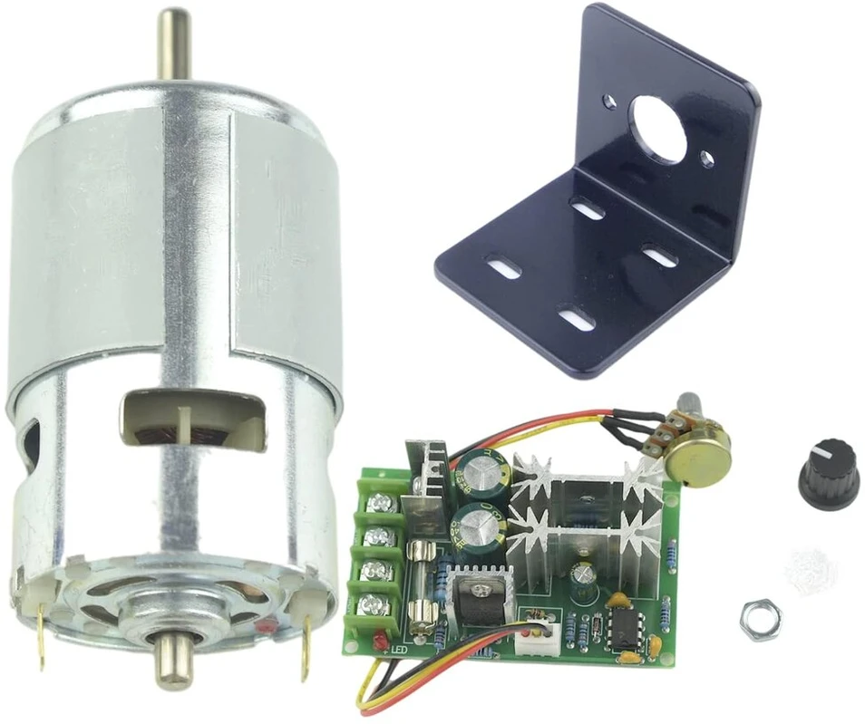 Conquerall 775 motorius 12v 8000rpm/24v 16000rpm didelio našumo nuolatinės srovės variklis su laikikliu ir 20a greičio reguliatoriumi