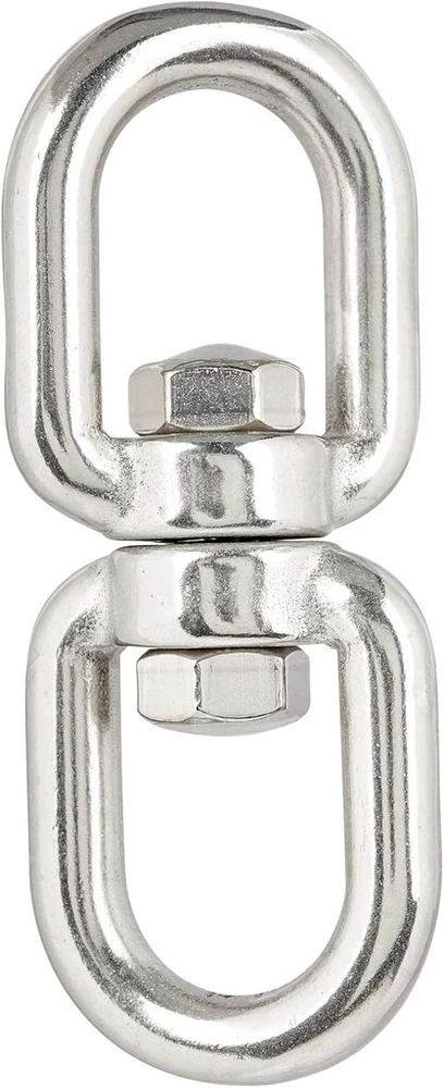 Constrabo Sukutis Nerūdijantis Plienas Aisi 316 V4a (akis/akis) M10 | Bl 3500 kg, 10 mm | Virvės suktukas bokso kriaušei, grilio suktukas, kabančiai kėdei, gėlių vazonui, grandinės suktukas, suktuko grandis, suktukas, dvigubas