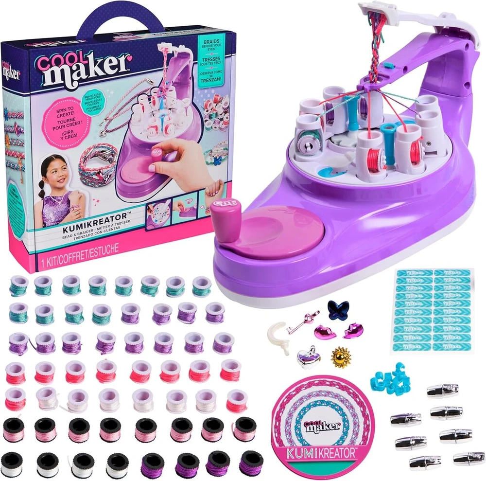 Cool Maker Kumi Kreator Bead and Braider Studio – greitai supinkite ir papuoškite apyrankes bei vėrinius, nuo 8 metų