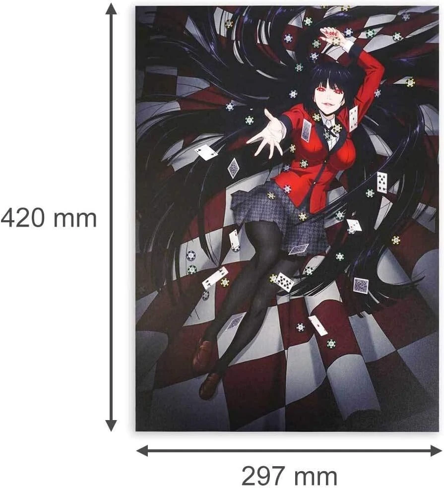Coolchange Kakegurui sienos paveikslas ant kieto putplasčio pagrindo | plakatas 30 x 42 cm | motyvas: Yumeko A