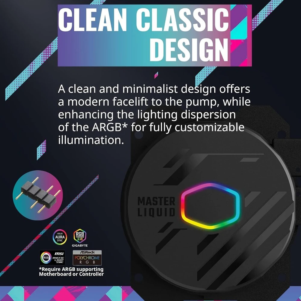 Cooler Master Masterliquid 240l Core Argb Skysčio Aušinimo Rinkinys