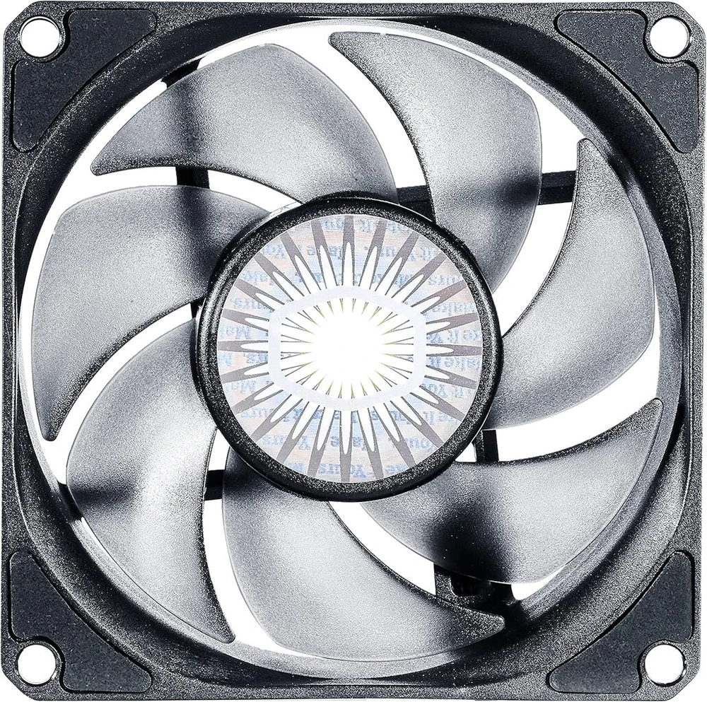 Cooler Master Sickleflow 80 korpuso ventiliatorius su patobulintu oro balansu, hibridiniais sparneliais, 30 Cfm, 2,75 Mmh2o, 6–25 Dba, juodas