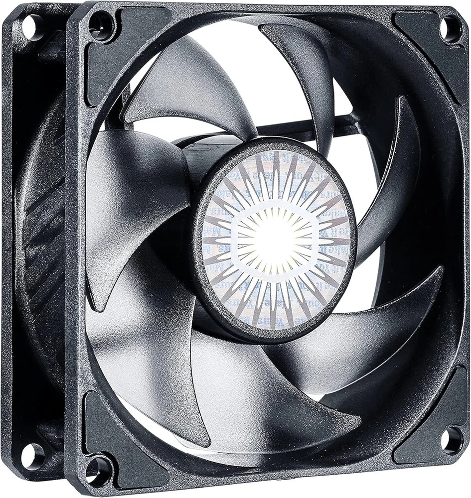 Cooler Master Sickleflow 80 korpuso ventiliatorius su patobulintu oro balansu, hibridiniais sparneliais, 30 Cfm, 2,75 Mmh2o, 6–25 Dba, juodas
