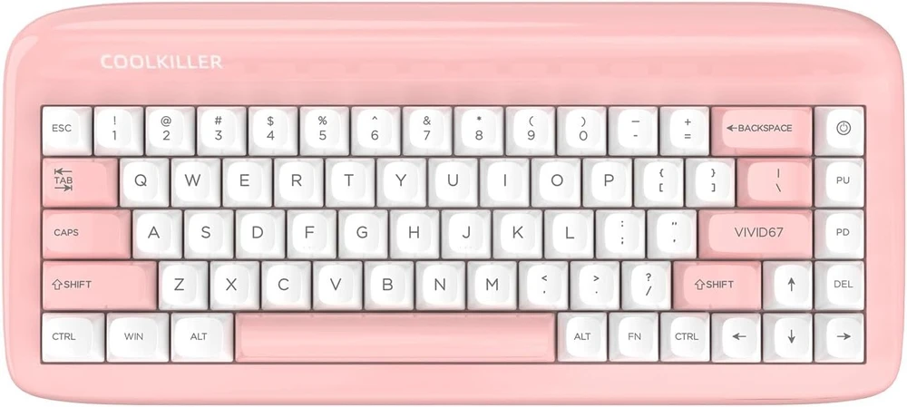 Coolkiller Vivid67 aliumininė mechaninė klaviatūra, Cotton Candy