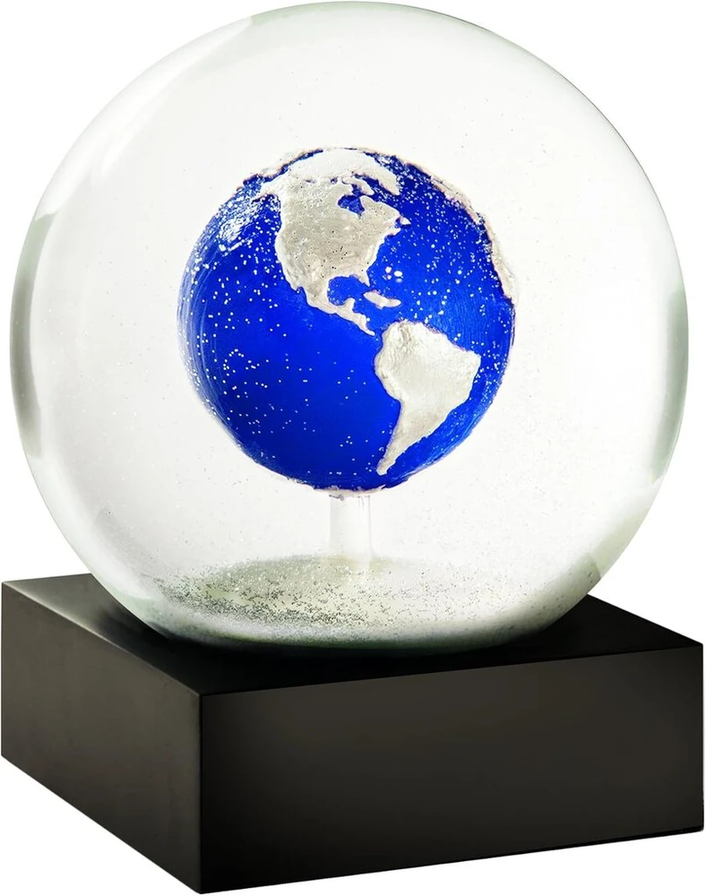Coolsnowglobes Didelis mėlynas marmuras Žemės planeta Sniego gaublys
