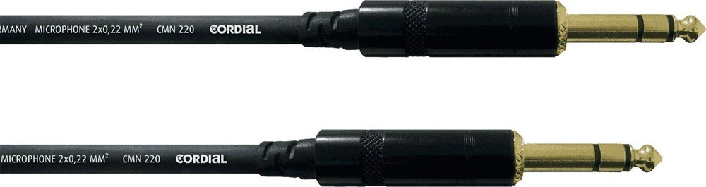 Cordial Cfm 6 Vv 6m 6.35mm Juodas Audio Kabelis