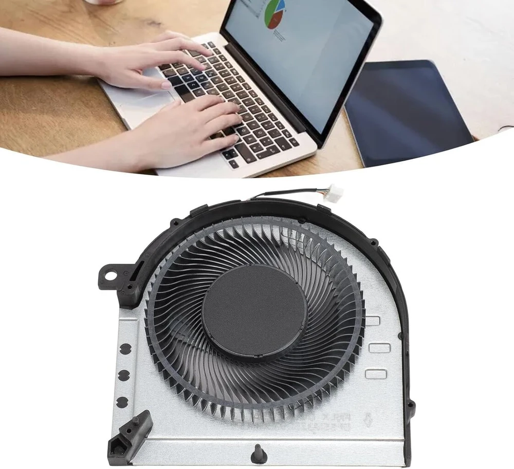 Cpu aušinimo ventiliatoriaus pakeitimas, skirtas lenovo ideapad gaming 3-15ach6 3-15ihu6, dc 5v 0.5a 4 kontaktų cpu aušinimo ventiliatorius, greitas šilumos išsklaidymas (cpu)