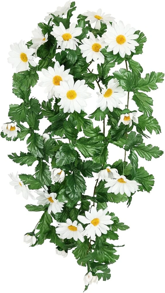 Craffancy Dirbtinių ramunių girlianda, balta, 50x25x20 cm