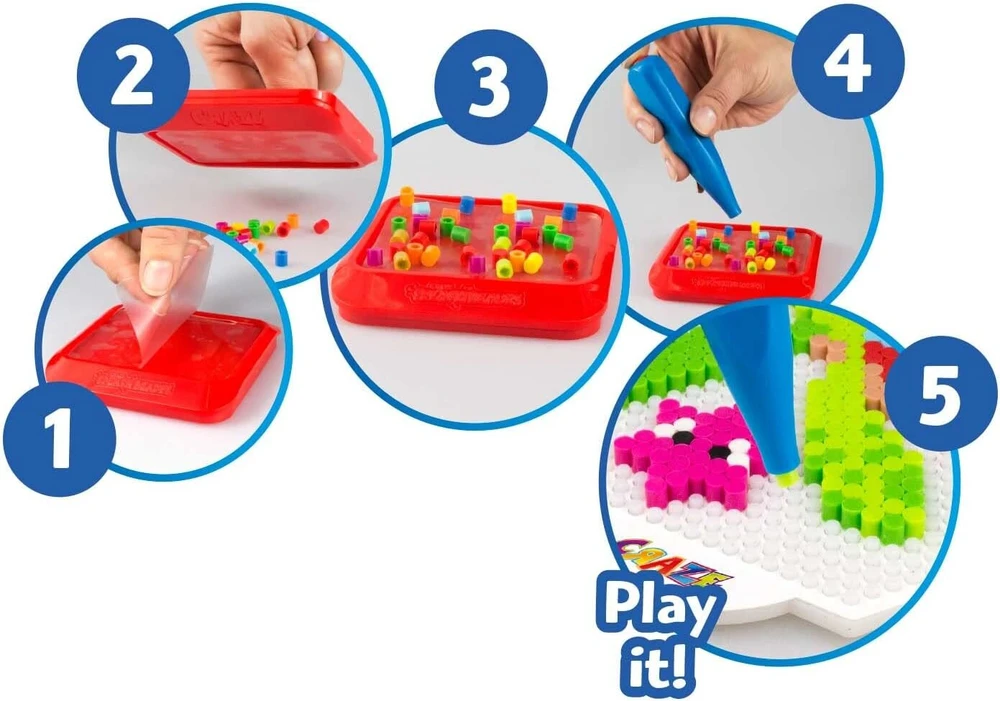 Craze Splash Beadys priedai - pieštukai, šablonai, purškiklis