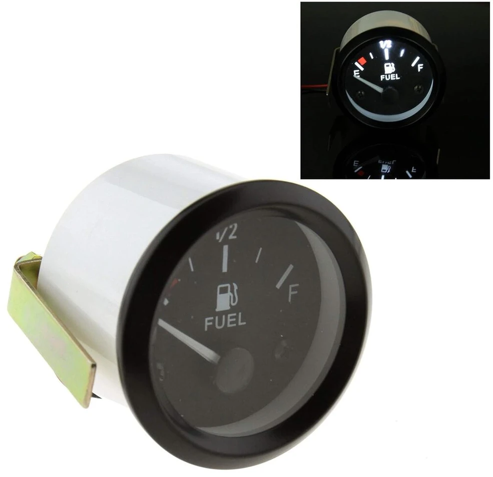 Create Idea 52mm automobilinis 12v degalų lygio indikatorius su degalų davikliu E-1/2-f 12v