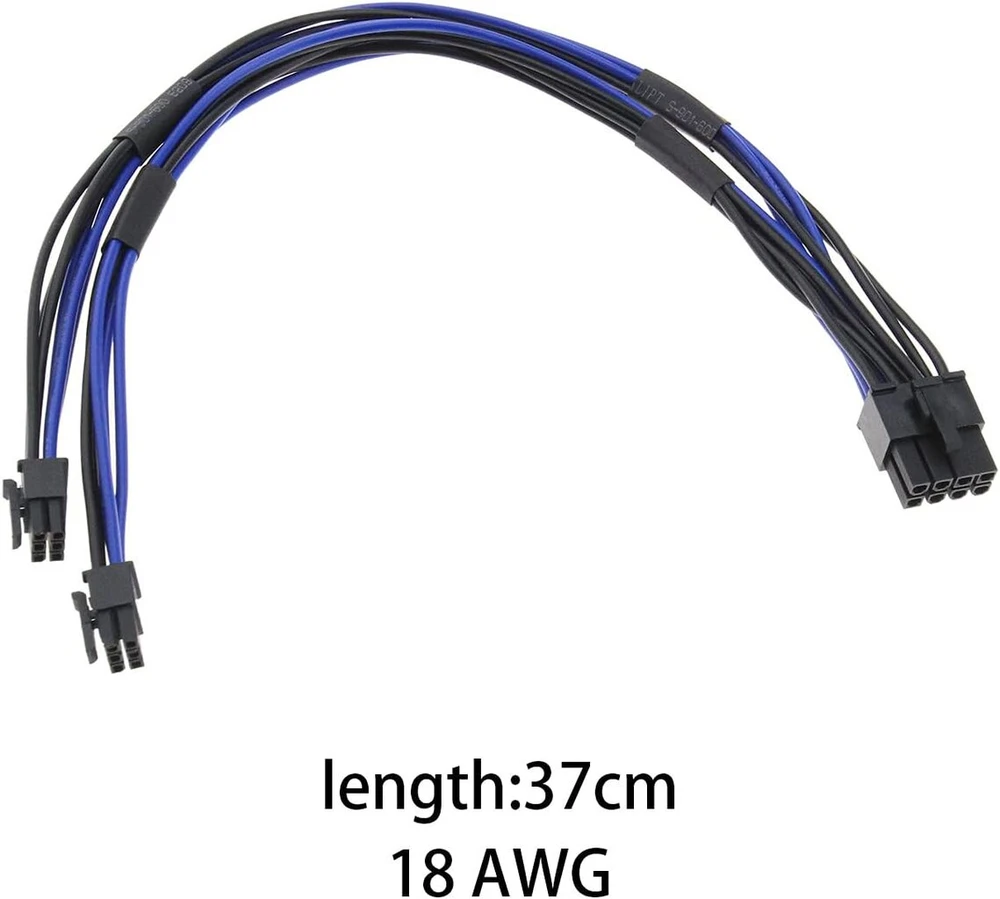 Create idea Pcie maitinimo kabelio adapteris, dvigubas mini 6 kontaktų į 8 kontaktų kištukas, suderinamas su Mac Pro vaizdo plokšte, 18 Awg