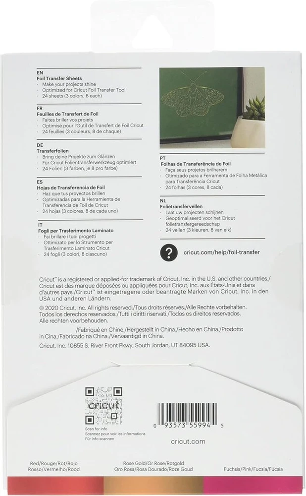 Cricut Transfer Film Sampler Ruby (24 vnt. pakuotė)