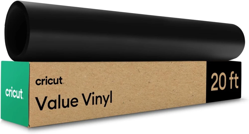 Cricut Value Vinyl - matinė juoda - 30.5 cm x 610 cm