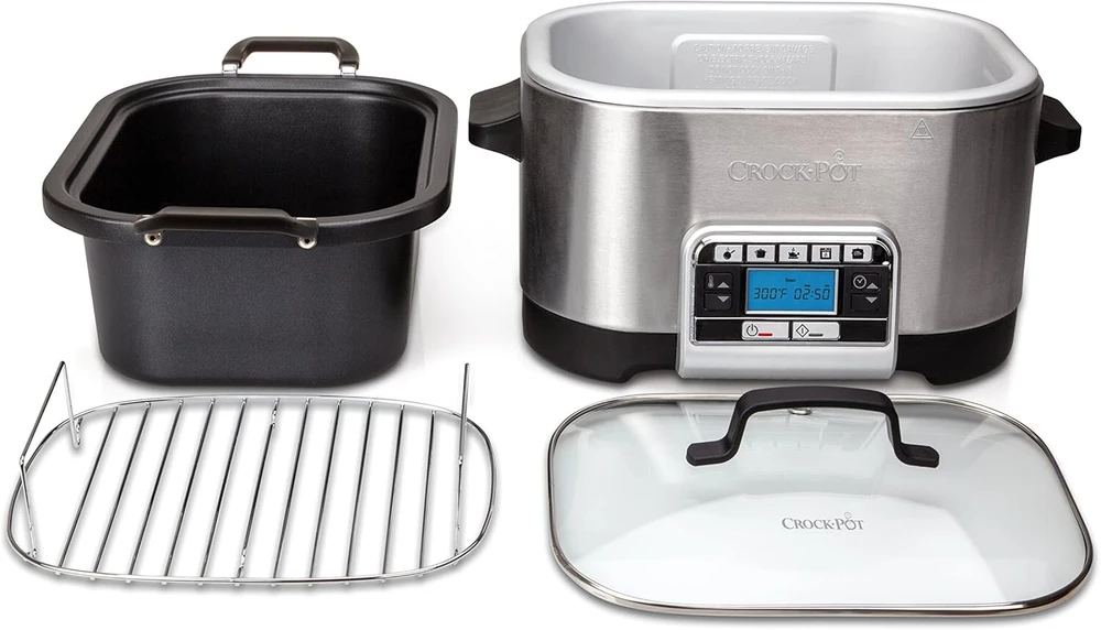 Garų puodas Crock-pot daugiafunkcis puodas, 5.6 L - sidabrinis