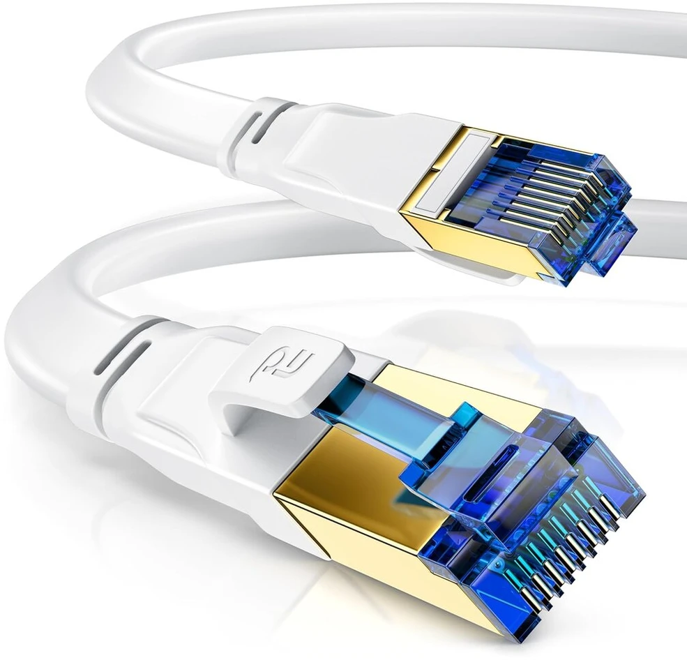 Csl Cat 8.1 tinklo kabelis 0.5m, plokščias, 40 Gbps, Rj45 Ethernet