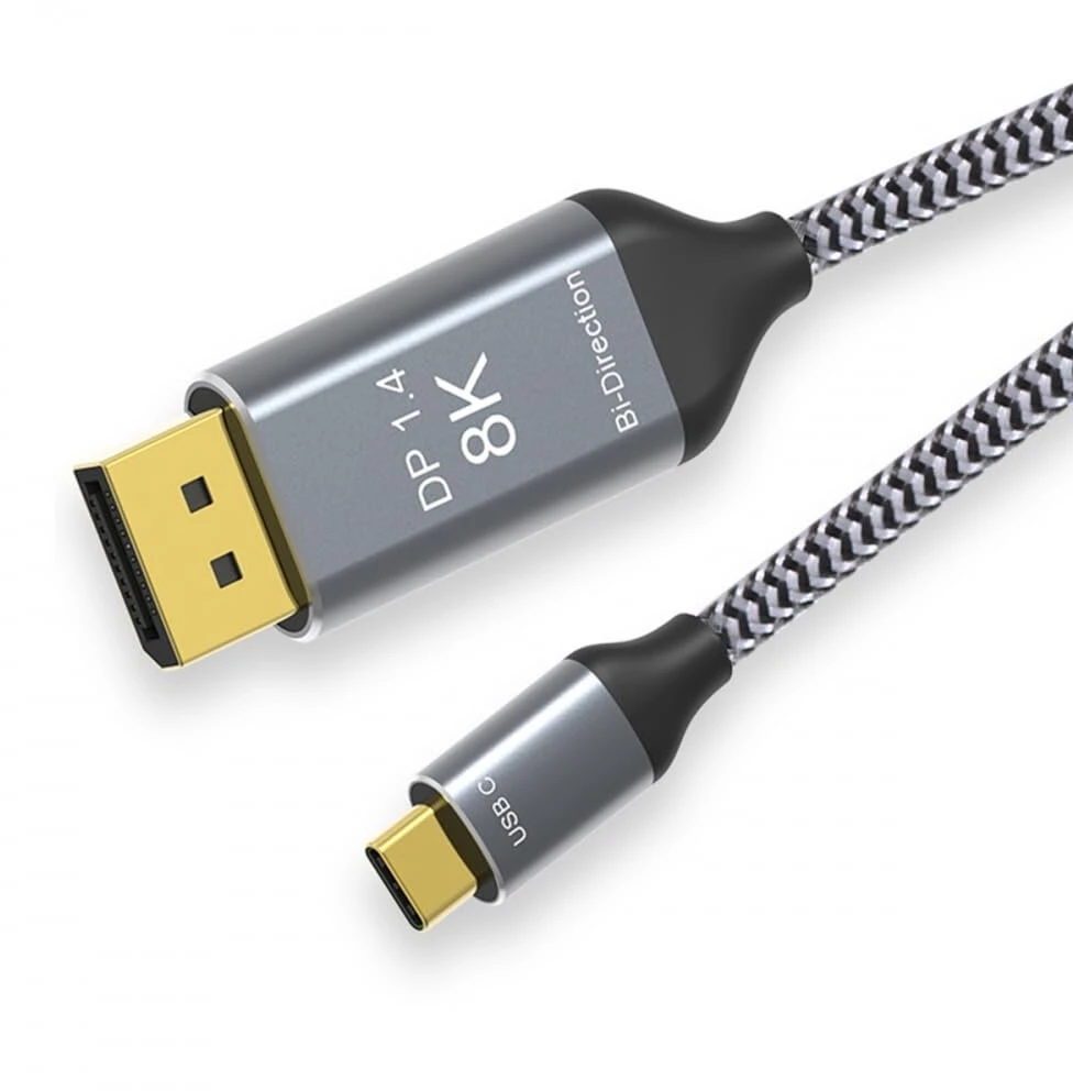 Cy 1.8m reversible displayport dp į usb 3.1 type c usb-c display male 8k hdtv kabelis nešiojamam kompiuteriui monitoriui