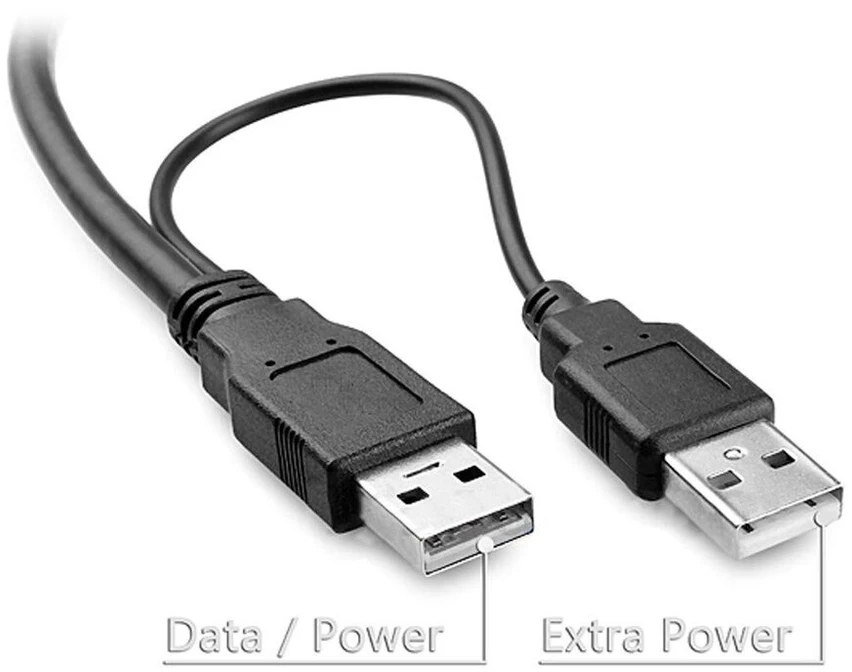 Cy dvigubas Usb 2.0 A tipo kištukas į standartinį B tipo kištuką Y kabelis 80cm spausdintuvui, skaitytuvui ir išoriniam standžiajam diskui