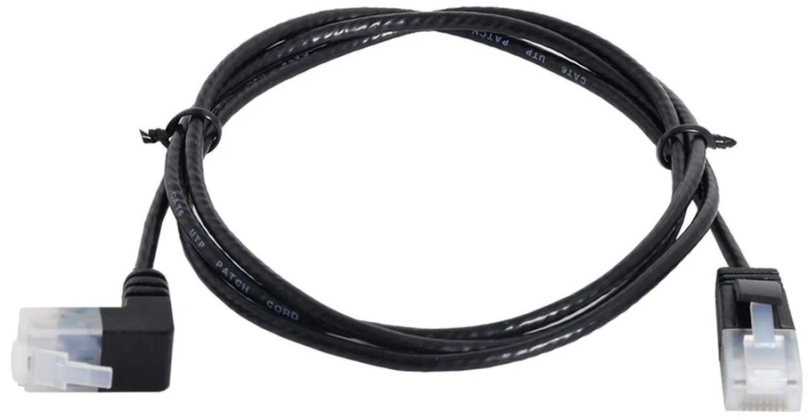 Cy itin plonas cat6 ethernet kabelis rj45 kampu į viršų į tiesų utp tinklo kabelį patch kabelis 90 laipsnių cat6a lan skirtas nešiojamam kompiuteriui maršrutizatoriui tv box
