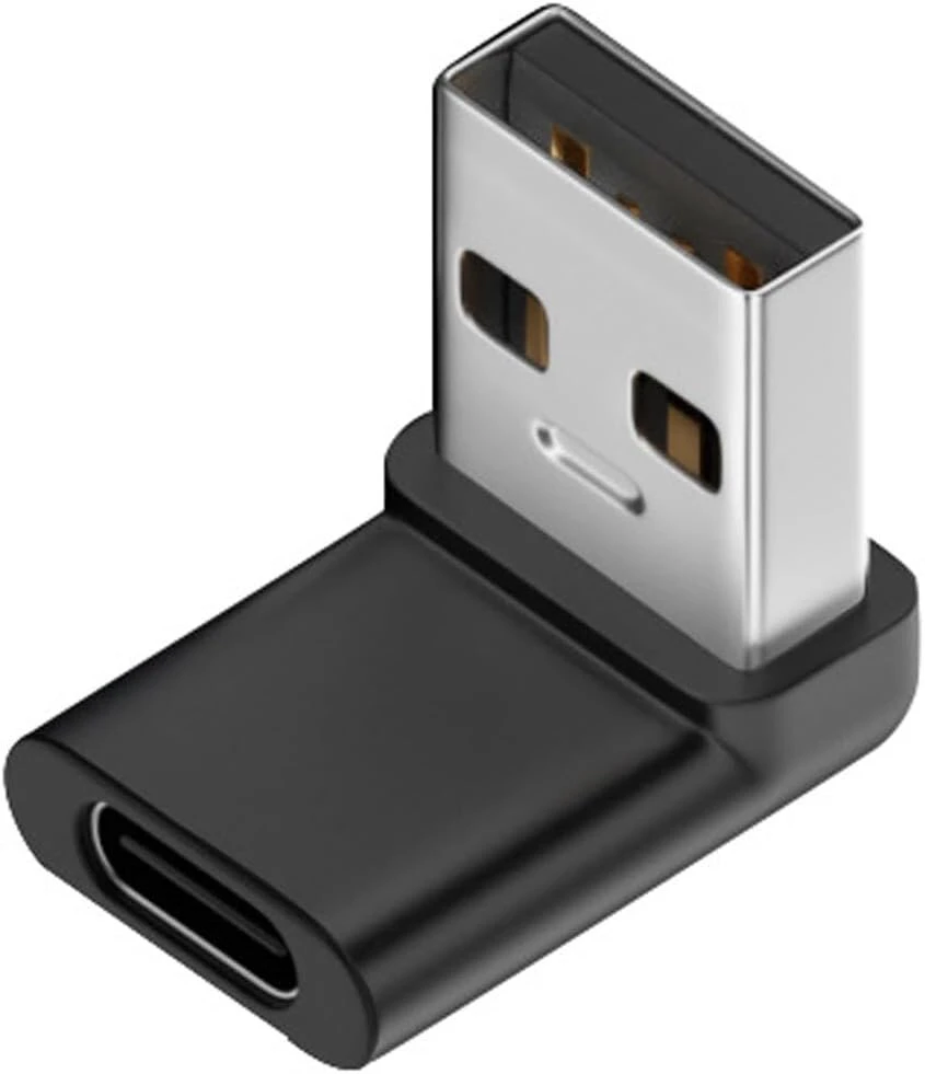 Cy usb c female 90 laipsnių kampu į viršų į usb 3.0 a male duomenų adapteris nešiojamam kompiuteriui