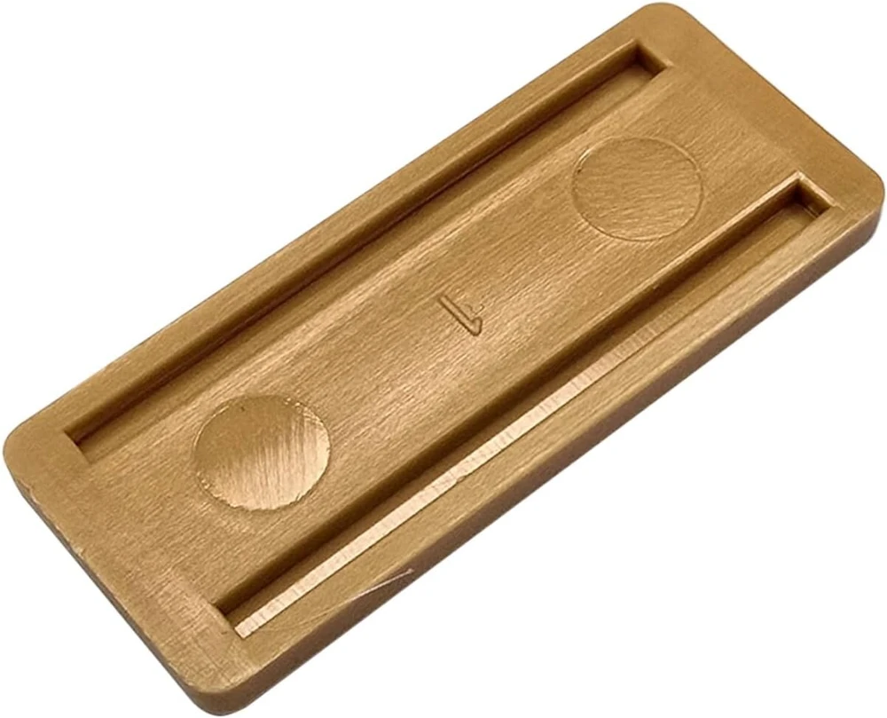 Cyclingcolors stačiakampiai baldų kojelių slystukai, plastikiniai grindų tarpikliai 39 x 16 mm, šviesiai rudi, 10 vnt.