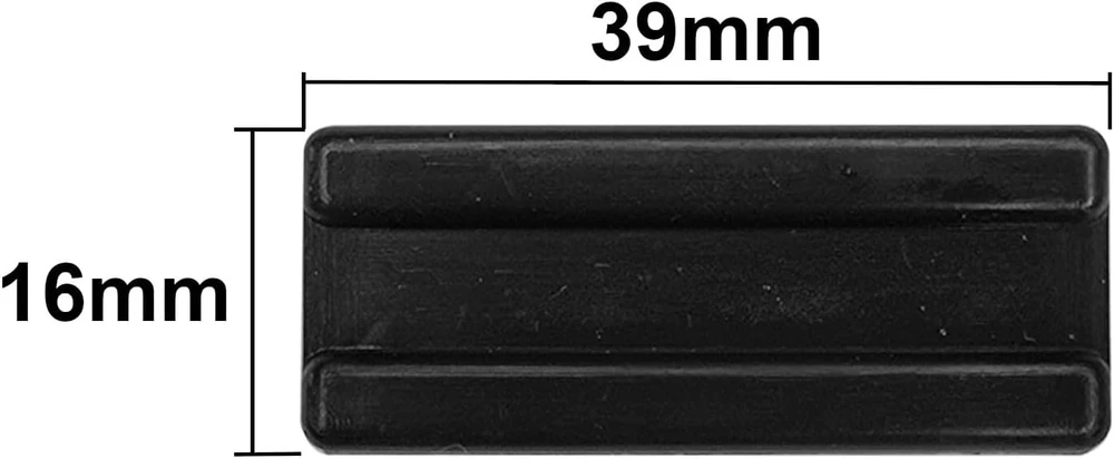 Cyclingcolors stačiakampiai baldų kojelių slystukai, plastikiniai grindų tarpikliai 39 x 16 mm, šviesiai rudi, 10 vnt.