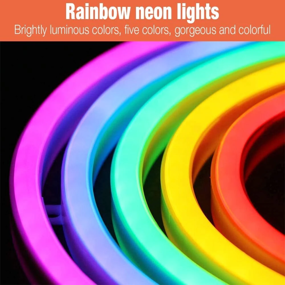 Dajasd led debesies neoninis ženklas, led debesies neoninis ženklas su maitinimu baterijomis arba usb, led ženklas, led žaidimų kambario dekoracija svetainei, vaikų kambariui, barui, žaidimų kambariui, vakarėliui - vaivorykštė