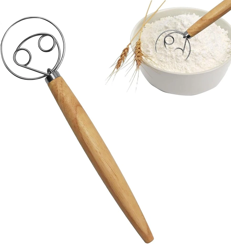 Daniškas tešlos šluotelė, daniška šluotelė, tešlos šluotelė, 33 cm daniška tešlos šluotelė, tešlos šluotelė, nerūdijantis plienas, kepimui, duonai, tešlai, pyragams, desertams, picos tešlai