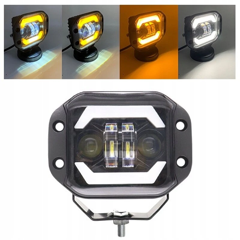 Darbinis žibintas 40w dualcolor bamperyje halogen led 12v 24v offroad