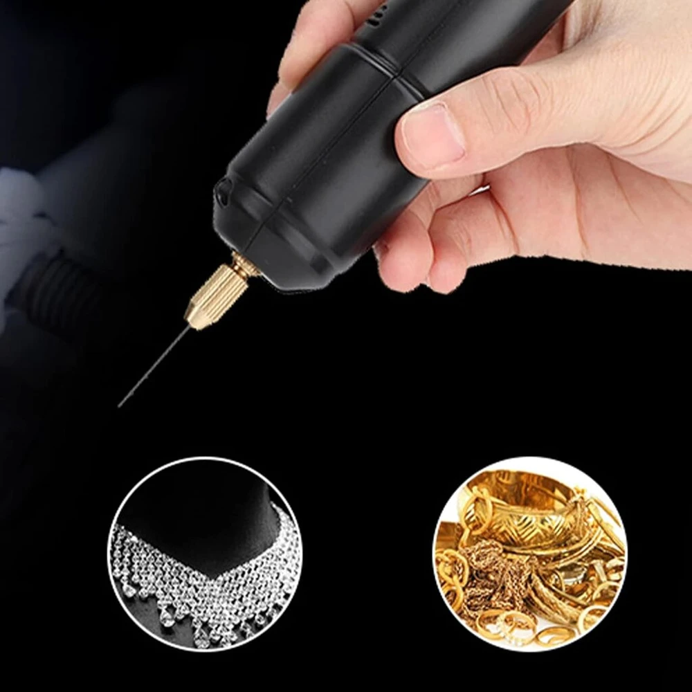 Dc 5 v nešiojamas elektrinis gręžtuvas rankinis usb gręžtuvas su 3 dalių antgaliais pcb 0,7–1,3 mm amatų gręžimo griebtuvo įrankiai