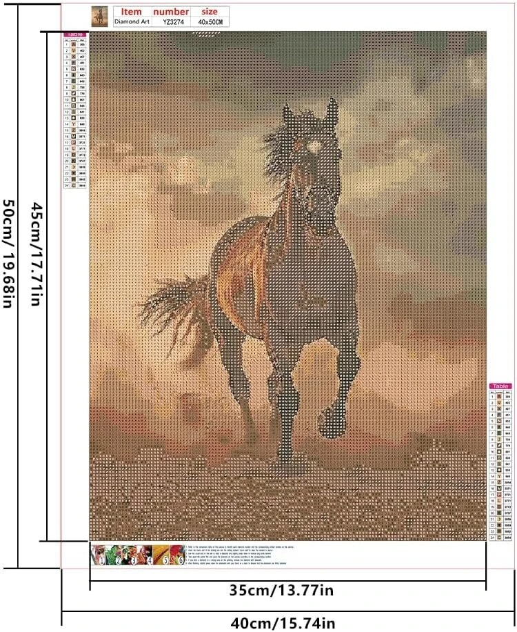 Dcidbei 5d deimantų tapyba apokaliptinis arklys 40 x 50 cm „pasidaryk pats“ deimantų tapyba pagal skaičius arklių siuvinėjimas kryželiu deimantų tapyba pagal skaičius suaugusiems arkliams ruda aistra drąsa lojalumas