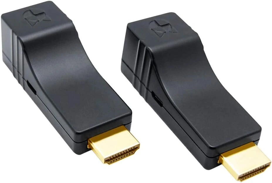 Ddmall Hdmi ilgintuvas per vieną Cat6/cat7 kabelį, mini dydis, maitinimas per Usb, Poc, Full Hd 1080p, be latentijos, be signalo praradimo, Hdmi siųstuvo ir imtuvo rinkinys (he-15)