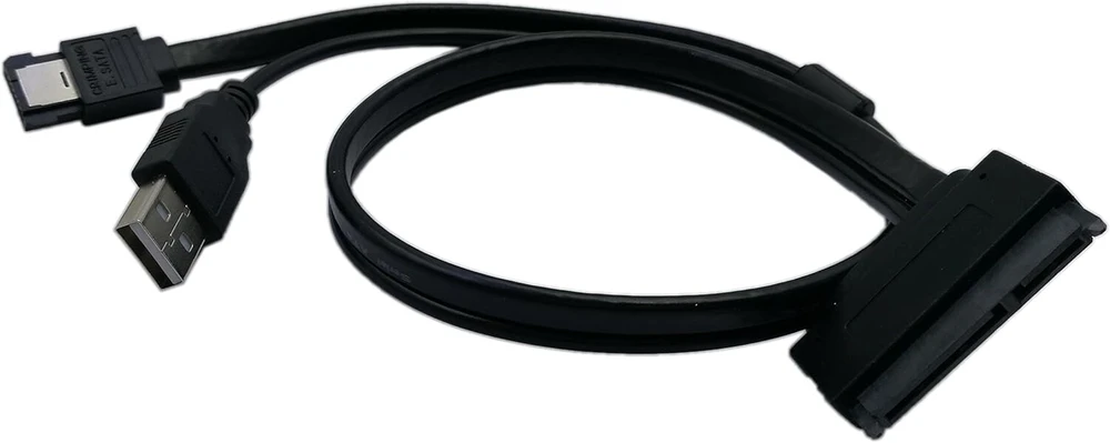 Default Adapteris Sata 22pin į Esata + Usb duomenų ir maitinimo kabelis