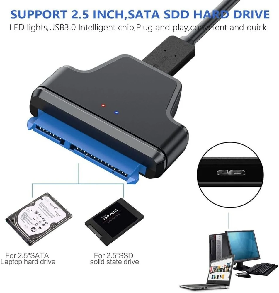 Default Adapteris Sata į Micro Usb 3.0 Ssd/hdd
