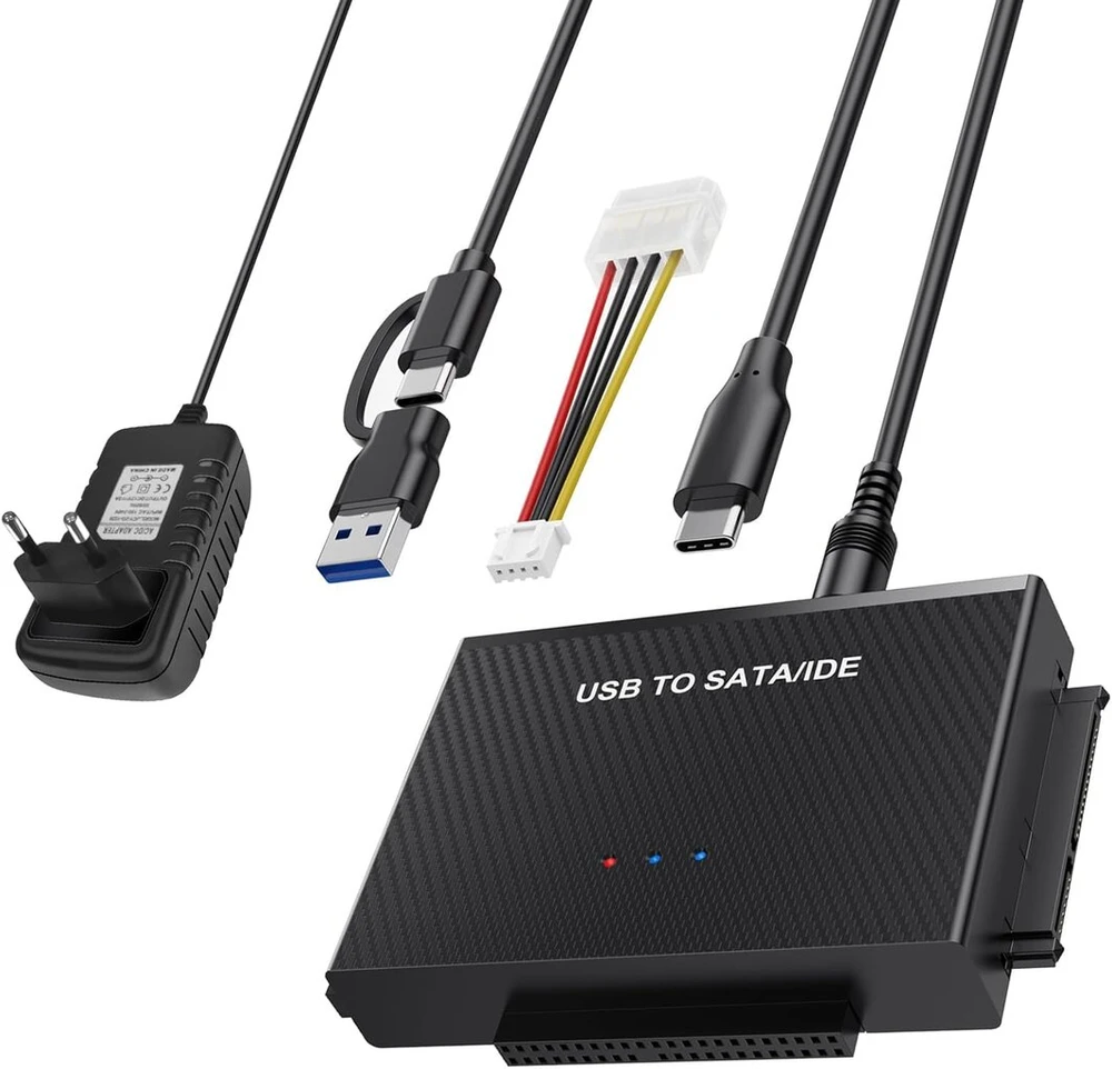 Default Adapteris Sata/ide į Usb 3.2 su maitinimo bloku 2.5/3.5" Hdd