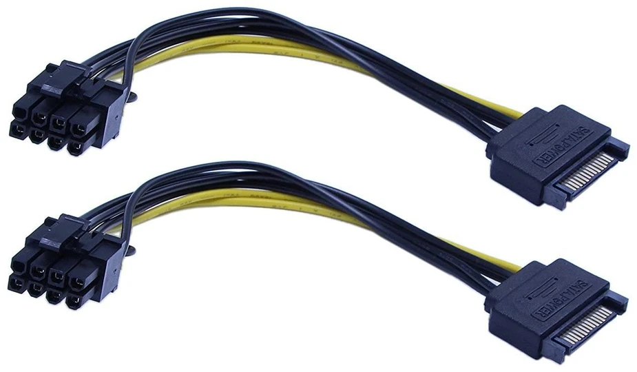 Default Sata į 8-pin (6+2) Pci-express vaizdo plokštės maitinimo adapterio kabelis