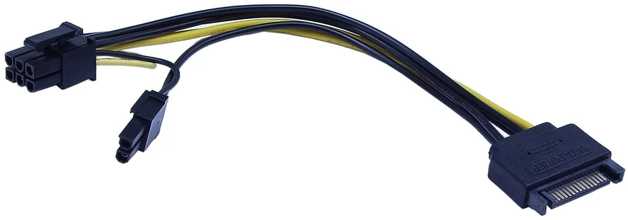 Default Sata į 8-pin (6+2) Pci-express vaizdo plokštės maitinimo adapterio kabelis