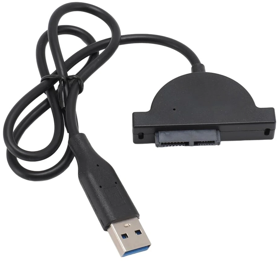 Default Usb 3.0 į Sata adapterio kabelis 7+6 kontaktų, Slimline