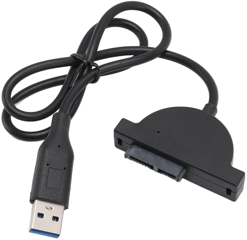 Default Usb 3.0 į Sata adapterio kabelis 7+6 kontaktų, Slimline