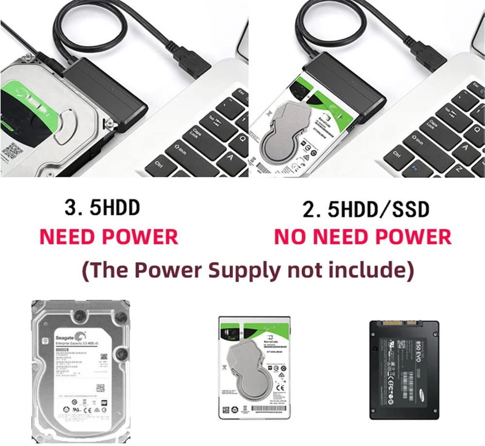 Default Usb 3.0 į Sata adapteris 2.5/3.5 colio Hdd/ssd