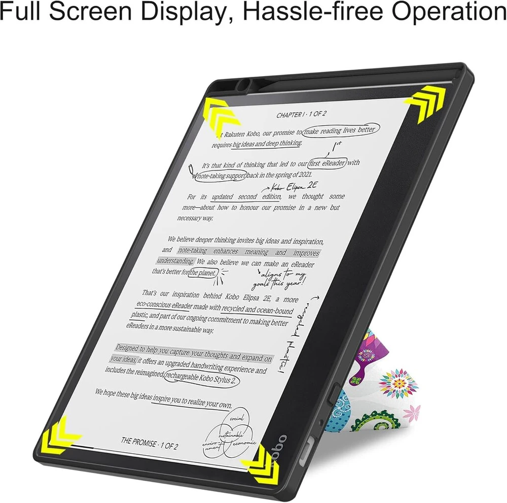 Dėklas Kobo Elipsa 2e 10.3 colių 2023 m. Ereader su automatiniu užmigdymu/pabudimu ir rašiklio laikikliu