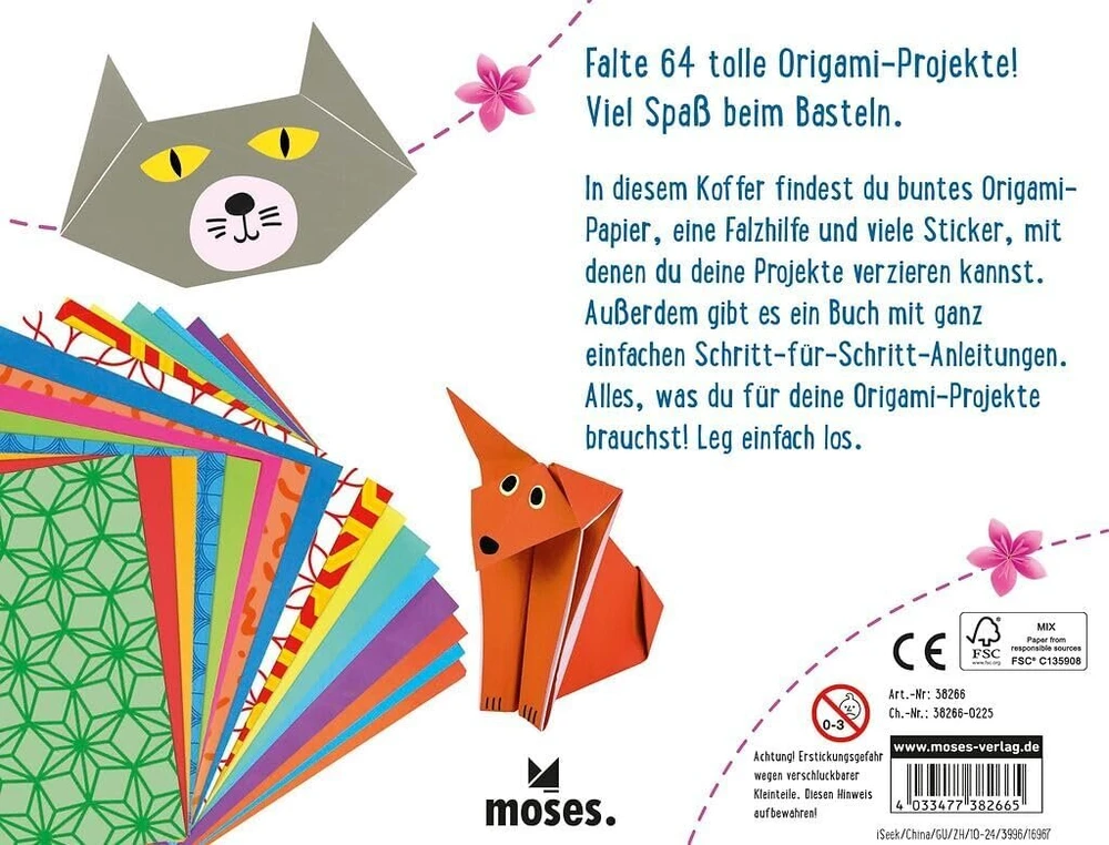 Dėklas origami figūrėlėms kurti