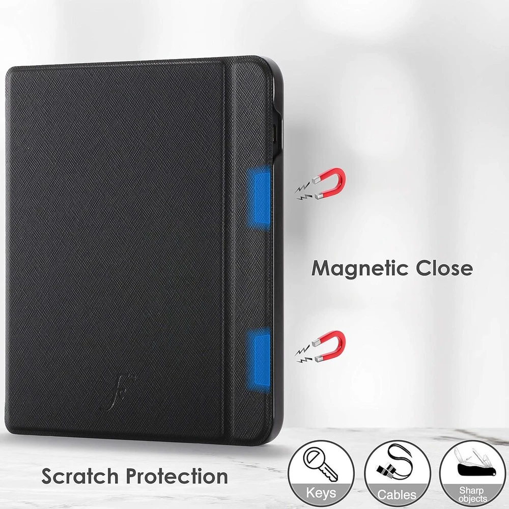 Dėklas, skirtas Tolino Vision Colour - Apsauginis Tolino Vision Colour dėklas - Juodas - Plonas ir lengvas, Smart Auto Sleep/wake Tolino Vision Colour apsauginis dėklas