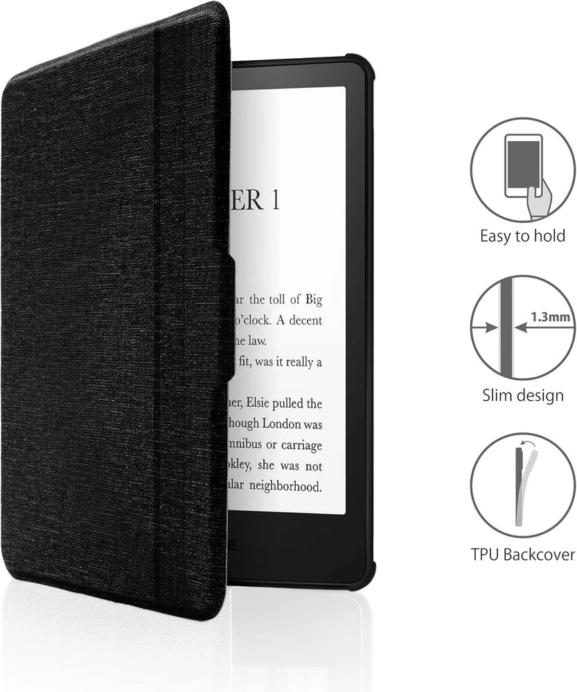 Dėklas su dirželiu ir miego/žadinimo funkcija Tolino Vision 6, Kobo Libra 2